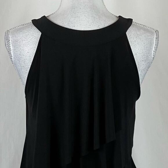 White House Black Market Ruffled Layered Party Event Black Dress NWOT Size S - Picture 6 of 11